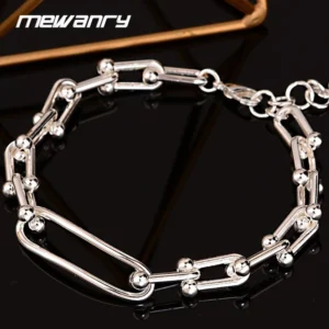 Mewanry Minimalist Silver Color Classic Bracelets Charm Women Girl Vintage Handmade Creative Jewelry Accessories Gifts 1